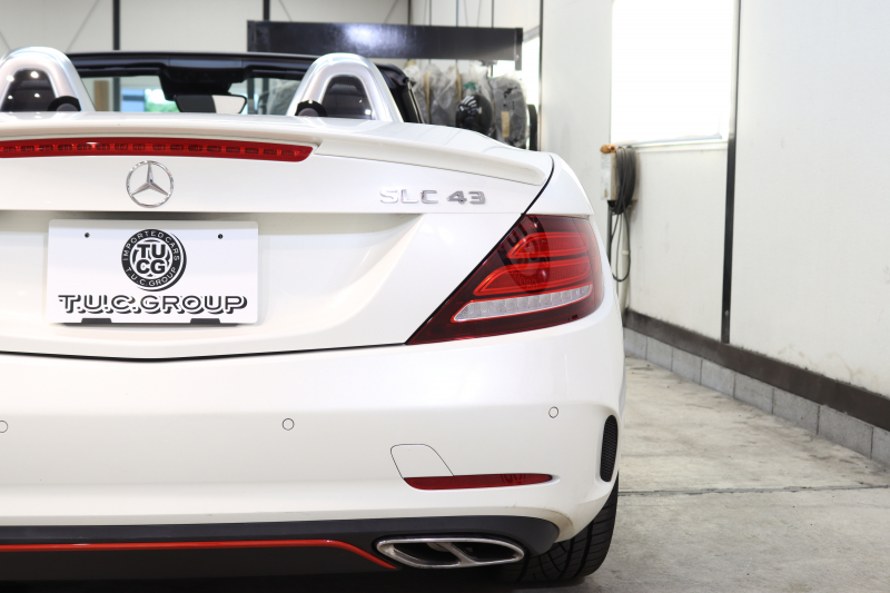 AMG SLC SLC43 ﾚｯﾄﾞｱｰﾄｴﾃﾞｨｼｮﾝ ﾚｰﾀﾞｰｾｰﾌﾃｨPKG　特別仕様車 ｷｰﾚｽｺﾞｰ 専用黒&灰本革 ｼｰﾄﾋｰﾀｰ ｴｱｽｶｰﾌ  ｴｱｶﾞｲﾄﾞ HDDﾅﾋﾞTV ｽﾏﾎ連携 harman/kardon ﾊﾞｯｸｶﾒﾗ PTS LEDﾗｲﾄ 専用AMGｴｱﾛ&18AW AMG強化ﾌﾞﾚｰｷ 9AT　2年保証【期間限定在庫】