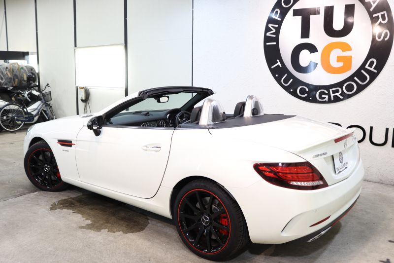 AMG SLC SLC43 ﾚｯﾄﾞｱｰﾄｴﾃﾞｨｼｮﾝ ﾚｰﾀﾞｰｾｰﾌﾃｨPKG　特別仕様車 ｷｰﾚｽｺﾞｰ 専用黒&灰本革 ｼｰﾄﾋｰﾀｰ ｴｱｽｶｰﾌ  ｴｱｶﾞｲﾄﾞ HDDﾅﾋﾞTV ｽﾏﾎ連携 harman/kardon ﾊﾞｯｸｶﾒﾗ PTS LEDﾗｲﾄ 専用AMGｴｱﾛ&18AW AMG強化ﾌﾞﾚｰｷ 9AT　2年保証【期間限定在庫】