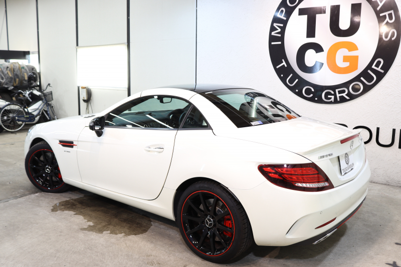 AMG SLC SLC43 ﾚｯﾄﾞｱｰﾄｴﾃﾞｨｼｮﾝ ﾚｰﾀﾞｰｾｰﾌﾃｨPKG　特別仕様車 ｷｰﾚｽｺﾞｰ 専用黒&灰本革 ｼｰﾄﾋｰﾀｰ ｴｱｽｶｰﾌ  ｴｱｶﾞｲﾄﾞ HDDﾅﾋﾞTV ｽﾏﾎ連携 harman/kardon ﾊﾞｯｸｶﾒﾗ PTS LEDﾗｲﾄ 専用AMGｴｱﾛ&18AW AMG強化ﾌﾞﾚｰｷ 9AT　2年保証【期間限定在庫】