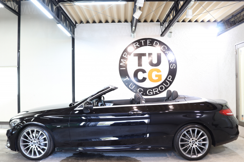 メルセデスベンツ Cクラス C180ｶﾌﾞﾘｵﾚ ｽﾎﾟｰﾂ ﾚｻﾞｰｴｸｽｸﾙｰｼﾌﾞ&ﾚｰﾀﾞｰｾｰﾌﾃｨPKG　ｷｰﾚｽｺﾞｰ 黒本革 赤幌 HDDﾅﾋﾞTV&ｷｬﾝｾﾗｰ  BT音楽 ﾊﾞｯｸｶﾒﾗ PTS DSRC LEDﾗｲﾄ AMGｴｱﾛ&19AW  ﾀﾞｲﾅﾐｯｸｾﾚｸﾄ 9AT　2年保証【期間限定在庫】