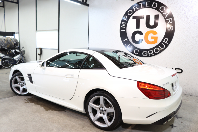 メルセデスベンツ SLクラス SL400 ﾚｰﾀﾞｰｾｰﾌﾃｨPKG　後期 ｷｰﾚｽｺﾞｰ 黒本革 ﾍﾞﾝﾁﾚｰﾀｰ ｴｱｽｶｰﾌ  HDDﾅﾋﾞTV ｽﾏﾎ連携  ﾊﾞｯｸｶﾒﾗ PTS LEDﾗｲﾄ AMGｴｱﾛ&19AW ABCｻｽ ﾌｯﾄﾄﾗﾝｸｵｰﾌﾟﾅｰ 9AT　2年保証【期間限定在庫】