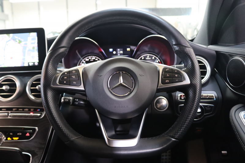 メルセデスベンツ Cクラス C200ｽﾃｰｼｮﾝﾜｺﾞﾝ ｽﾎﾟｰﾂ ﾚｰﾀﾞｰｾｰﾌﾃｨPKG　黒革 ﾍｯﾄﾞｱｯﾌﾟD HDDﾅﾋﾞTV&ｷｬﾝｾﾗｰ BT音楽 ﾊﾞｯｸｶﾒﾗ PTS LEDﾗｲﾄ 自動Rｹﾞｰﾄ AMGｴｱﾛ&18AW ﾀﾞｲﾅﾐｯｸS ｴｱｻｽ 7AT　2年保証