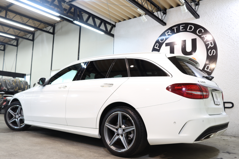 メルセデスベンツ Cクラス C200ｽﾃｰｼｮﾝﾜｺﾞﾝ ｽﾎﾟｰﾂ ﾚｰﾀﾞｰｾｰﾌﾃｨPKG　黒革 ﾍｯﾄﾞｱｯﾌﾟD HDDﾅﾋﾞTV&ｷｬﾝｾﾗｰ BT音楽 ﾊﾞｯｸｶﾒﾗ PTS LEDﾗｲﾄ 自動Rｹﾞｰﾄ AMGｴｱﾛ&18AW ﾀﾞｲﾅﾐｯｸS ｴｱｻｽ 7AT　2年保証