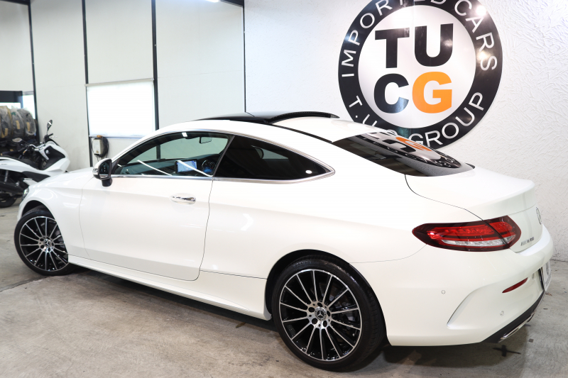 メルセデスベンツ Cクラス C180ｸｰﾍﾟ ｽﾎﾟｰﾂ ﾚｻﾞｰｴｸｽｸﾙｰｼﾌﾞ&ﾚｰﾀﾞｰｾｰﾌﾃｨPKG　後期 ｷｰﾚｽｺﾞｰ 黒本革 ﾊﾟﾉﾗﾏSR ﾍｯﾄﾞｱｯﾌﾟD HDDﾅﾋﾞTV ｽﾏﾎ連携 ﾊﾞｯｸｶﾒﾗ PTS LEDﾗｲﾄ AMGｴｱﾛ&19AW ﾀﾞｲﾅﾐｯｸS ｴｱｻｽ 9AT　2年保証