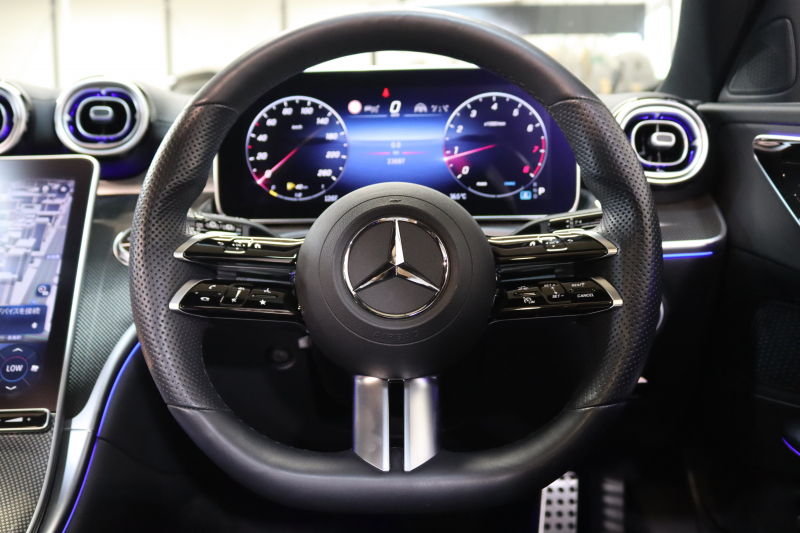 メルセデスベンツ Cクラス C200ｽﾃｰｼｮﾝﾜｺﾞﾝ AVG AMGﾗｲﾝ ﾚｻﾞｰｴｸｽｸﾙｰｼﾌﾞ&ﾍﾞｰｼｯｸ&ﾚｰﾀﾞｰｾｰﾌﾃｨPKG　ISG搭載 1ｵｰﾅｰ ｷｰﾚｽｺﾞｰ 黒本革 ﾊﾟﾉﾗﾏSR ﾍｯﾄﾞｱｯﾌﾟD MBUXﾅﾋﾞTV&ARﾅﾋﾞ ｽﾏﾎ連携 360ｶﾒﾗ PTS LEDﾗｲﾄ自動Rｹﾞｰﾄ AMGｴｱﾛ&18AW ﾘｱｱｸｽﾙｽﾃｱﾘﾝｸﾞ 9AT　2年保証