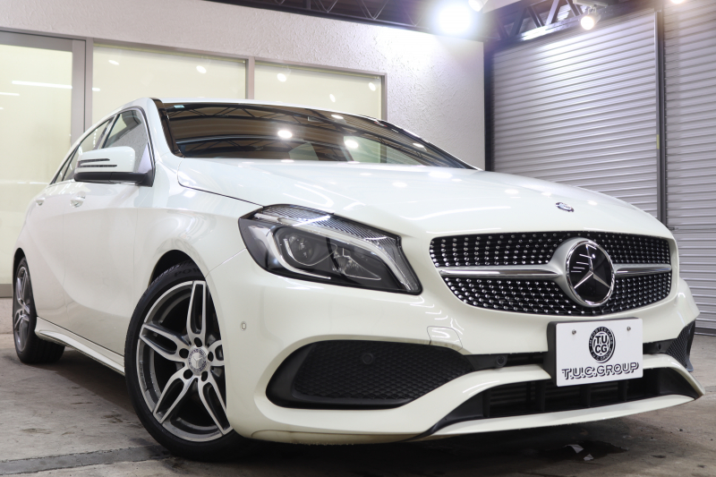 メルセデスベンツ Aクラス A180ｽﾎﾟｰﾂ ﾍﾞｰｼｯｸ&ﾚｰﾀﾞｰｾｰﾌﾃｨPKG　後期 ｷｰﾚｽｺﾞｰ ﾚｻﾞｰDINAMICAｼｰﾄ ｼｰﾄﾋｰﾀｰ HDDﾅﾋﾞTV BT音楽 ﾊﾞｯｸｶﾒﾗ PTS LEDﾗｲﾄ AMGｴｱﾛ&18AW ﾀﾞｲﾅﾐｯｸS 7AT　2年保証