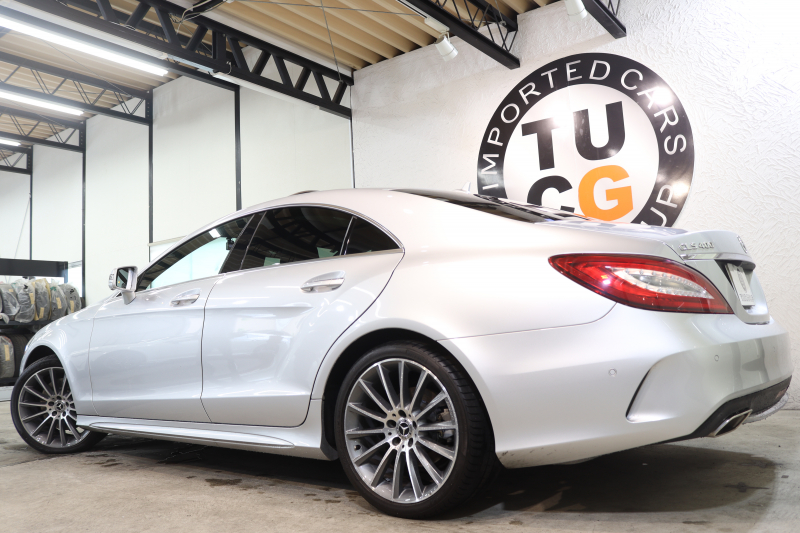メルセデスベンツ CLS CLS400 AMGﾗｲﾝ ﾚｰﾀﾞｰｾｰﾌﾃｨPKG　後期 ｷｰﾚｽｺﾞｰ 黒本革 SR HDDﾅﾋﾞTV BT音楽 360ｶﾒﾗ PTS LEDﾗｲﾄ 自動ﾄﾗﾝｸ AMGｴｱﾛ&19AW ｴｱｻｽ 7AT　2年保証