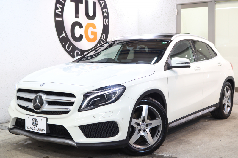 メルセデスベンツ GLA GLA250 4MATIC ｽﾎﾟｰﾂ ﾚｰﾀﾞｰｾｰﾌﾃｨPKG　中期 ｷｰﾚｽｺﾞｰ ﾚｻﾞｰDINAMICAｼｰﾄ ﾊﾟﾉﾗﾏSR HDDﾅﾋﾞTV BT音楽 ﾊﾞｯｸｶﾒﾗ PTS ｷｾﾉﾝﾗｲﾄ 自動Rｹﾞｰﾄ AMGｴｱﾛ&18AW 7AT　2年保証