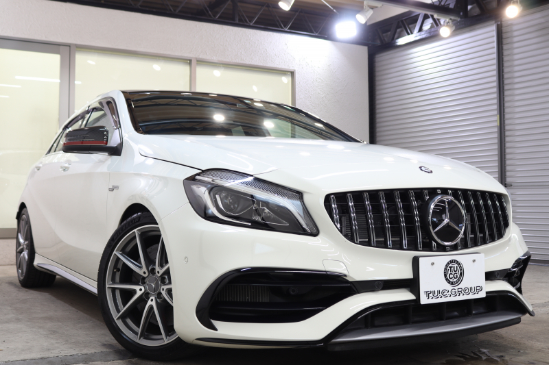 AMG Aクラス A45 4MATIC AMGｱﾄﾞﾊﾞﾝｽﾄﾞ&ﾚｰﾀﾞｰｾｰﾌﾃｨPKG　後期 ｷｰﾚｽｺﾞｰ 黒本革 ｼｰﾄﾋｰﾀｰ HDDﾅﾋﾞTV BT音楽 ﾊﾞｯｸｶﾒﾗ PTS LEDﾗｲﾄ ﾊﾟﾅﾒﾘｶｰﾅｸﾞﾘﾙ AMG強化ﾌﾞﾚｰｷ AMG専用装備&ﾁｭｰﾆﾝｸﾞ ﾀﾞｲﾅﾐｯｸｾﾚｸﾄ 7AT ECO　2年保証
