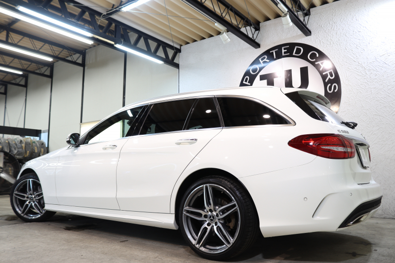 メルセデスベンツ Cクラス C200ｽﾃｰｼｮﾝﾜｺﾞﾝ ｽﾎﾟｰﾂ 本革仕様 ﾚｰﾀﾞｰｾｰﾌﾃｨPKG　ｷｰﾚｽｺﾞｰ 黒本革 HDDﾅﾋﾞTV BT音楽 ﾊﾞｯｸｶﾒﾗ PTS LEDﾗｲﾄ ﾊﾝｽﾞﾌﾘｰA AMGｴｱﾛ&18AW ｴｱｻｽ 7AT　2年保証