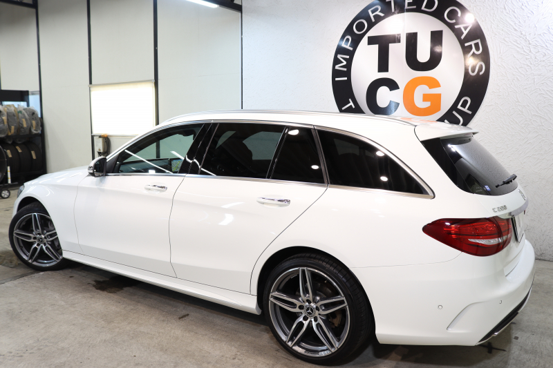 メルセデスベンツ Cクラス C200ｽﾃｰｼｮﾝﾜｺﾞﾝ ｽﾎﾟｰﾂ 本革仕様 ﾚｰﾀﾞｰｾｰﾌﾃｨPKG　ｷｰﾚｽｺﾞｰ 黒本革 HDDﾅﾋﾞTV BT音楽 ﾊﾞｯｸｶﾒﾗ PTS LEDﾗｲﾄ ﾊﾝｽﾞﾌﾘｰA AMGｴｱﾛ&18AW ｴｱｻｽ 7AT　2年保証