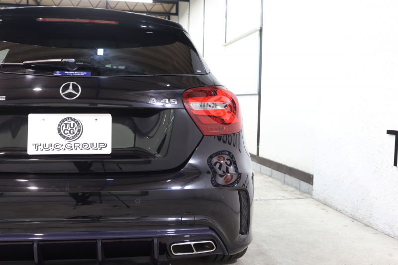 AMG Aクラス A45 4MATIC AMGｱﾄﾞﾊﾞﾝｽﾄﾞ&ﾚｰﾀﾞｰｾｰﾌﾃｨPKG　後期 ｷｰﾚｽｺﾞｰ 黒本革 ﾊﾟﾉﾗﾏSR HDDﾅﾋﾞTV BT音楽 harman/kardon ﾊﾞｯｸｶﾒﾗ PTS LEDﾗｲﾄ AMG専用装備&ﾁｭｰﾆﾝｸﾞﾀﾞｲﾅﾐｯｸS 7AT　2年保証