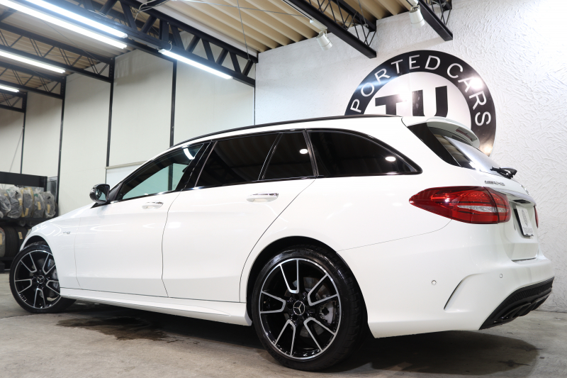 AMG Cクラス C43ｽﾃｰｼｮﾝﾜｺﾞﾝ 4MATIC ﾚｰﾀﾞｰｾｰﾌﾃｨPKG　中期 ｷｰﾚｽｺﾞｰ 黒本革 ﾊﾟﾉﾗﾏSR ﾍｯﾄﾞｱｯﾌﾟD HDDﾅﾋﾞTV BT音楽 ﾌﾞﾙﾒｽﾀｰ ﾊﾞｯｸｶﾒﾗ PTS LEDﾗｲﾄ 自動Rｹﾞｰﾄ ﾌｯﾄﾄﾗﾝｸOP AMG専用装備&ﾁｭｰﾆﾝｸﾞ 9AT　2年保証