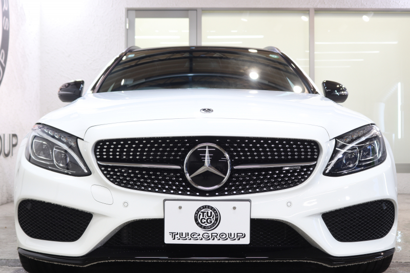 AMG Cクラス C43ｽﾃｰｼｮﾝﾜｺﾞﾝ 4MATIC ﾚｰﾀﾞｰｾｰﾌﾃｨPKG　中期 ｷｰﾚｽｺﾞｰ 黒本革 ﾊﾟﾉﾗﾏSR ﾍｯﾄﾞｱｯﾌﾟD HDDﾅﾋﾞTV BT音楽 ﾌﾞﾙﾒｽﾀｰ ﾊﾞｯｸｶﾒﾗ PTS LEDﾗｲﾄ 自動Rｹﾞｰﾄ ﾌｯﾄﾄﾗﾝｸOP AMG専用装備&ﾁｭｰﾆﾝｸﾞ 9AT　2年保証