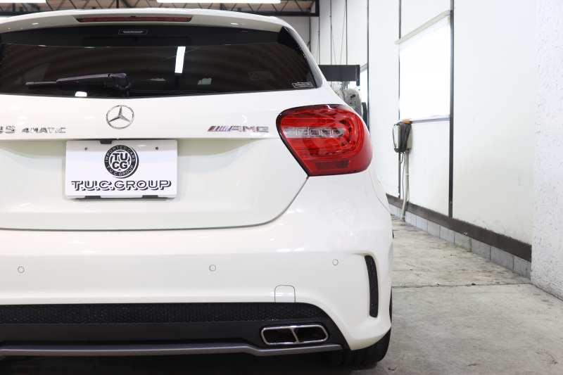 AMG Aクラス A45 4MATIC AMGｱﾄﾞﾊﾞﾝｽﾄ&ﾚｰﾀﾞｰｾｰﾌﾃｨPKG　黒本革 HDDﾅﾋﾞTV BT音楽 harman/kardon ﾊﾞｯｸｶﾒﾗ PTS ｷｾﾉﾝﾗｲﾄ AMG専用装備&ﾁｭｰﾆﾝｸﾞ 7AT　2年保証