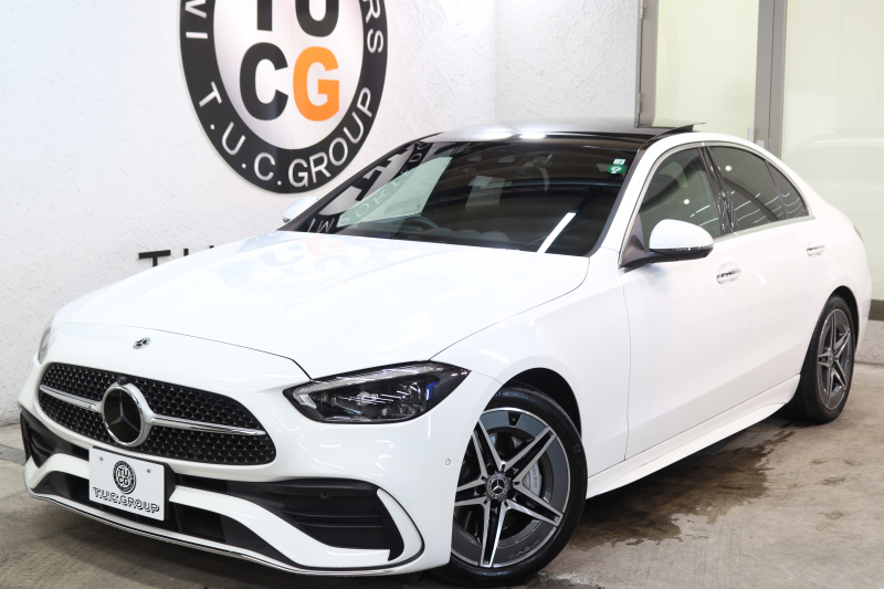 メルセデスベンツ Cクラス C220d AVG AMGﾗｲﾝ ﾚｻﾞｰｴｸｽｸﾙｰｼﾌﾞﾍﾞｰｼｯｸ&ﾚｰﾀﾞｰｾｰﾌﾃｨPKG　ISG搭載 ｷｰﾚｽｺﾞｰ 黒本革 ﾊﾟﾉﾗﾏSR ﾍｯﾄﾞｱｯﾌﾟD MBUXﾅﾋﾞTV&ARﾅﾋﾞ ｽﾏﾎ連携 360ｶﾒﾗ PTS LEDﾗｲﾄ 自動ﾄﾗﾝｸ AMGｴｱﾛ&18AW Rｱｸｽﾙｽﾃｱﾘﾝｸﾞ 9AT　2年保証