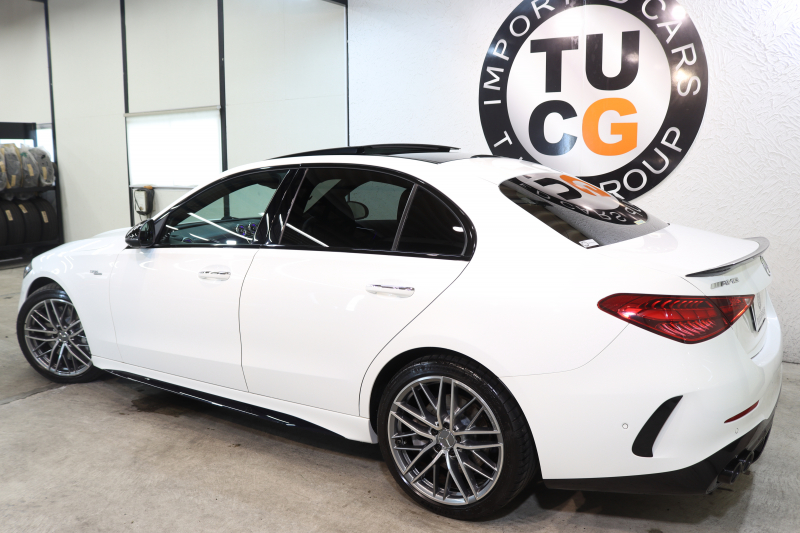 AMG Cクラス C43 4MATIC ﾚｰﾀﾞｰｾｰﾌﾃｨPKG　BSG搭載 ｷｰﾚｽｺﾞｰ 黒本革 ﾍﾞﾝﾁﾚｰﾀｰ ﾊﾟﾉﾗﾏSR ﾍｯﾄﾞｱｯﾌﾟD MBUXﾅﾋﾞTV&ARﾅﾋﾞ ｽﾏﾎ連携 ﾌﾞﾙﾒｽﾀｰ 360ｶﾒﾗ PTS LEDﾗｲﾄ 自動ﾄﾗﾝｸ AMG専用装備&ﾁｭｰﾆﾝｸﾞ Rｱｸｽﾙｽﾃｱﾘﾝｸﾞ 9AT　2年保証