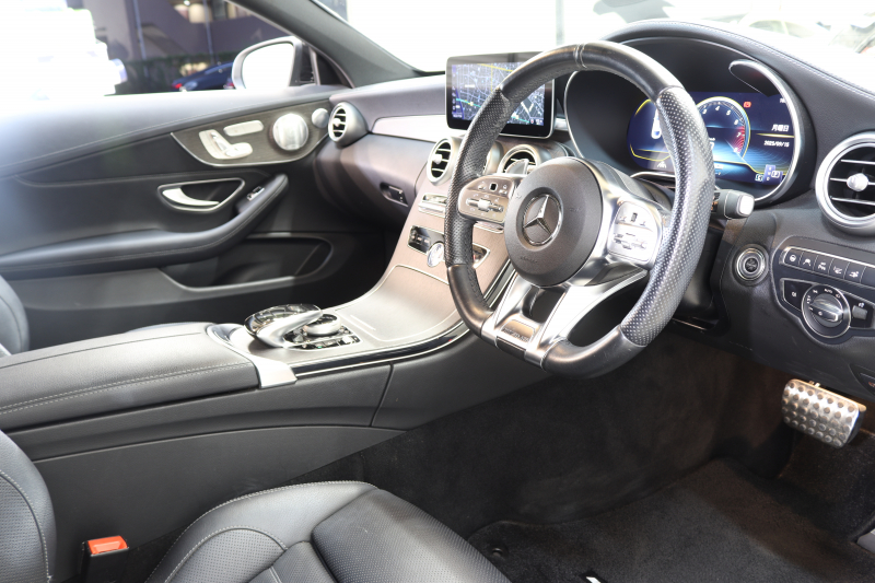 AMG Cクラス C43 4MATIC ｸｰﾍﾟ ﾚｰﾀﾞｰｾｰﾌﾃｨPKG　後期 ｷｰﾚｽｺﾞｰ 黒本革 ﾍｯﾄﾞｱｯﾌﾟD HDDﾅﾋﾞTV ｽﾏﾎ連携 ﾌﾞﾙﾒｽﾀｰ ﾊﾞｯｸｶﾒﾗ PTS LEDﾗｲﾄ 自動ﾄﾗﾝｸ ﾊﾝｽﾞﾌﾘｰA AMG専用装備&ﾁｭｰﾆﾝｸﾞﾀﾞｲﾅﾐｯｸS 9AT　2年保証