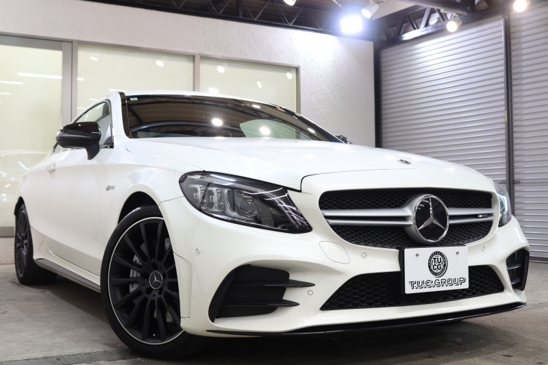 AMG Cクラス C43 4MATIC ｸｰﾍﾟ ﾚｰﾀﾞｰｾｰﾌﾃｨPKG　後期 ｷｰﾚｽｺﾞｰ 黒本革 ﾍｯﾄﾞｱｯﾌﾟD HDDﾅﾋﾞTV ｽﾏﾎ連携 ﾌﾞﾙﾒｽﾀｰ ﾊﾞｯｸｶﾒﾗ PTS LEDﾗｲﾄ 自動ﾄﾗﾝｸ ﾊﾝｽﾞﾌﾘｰA AMG専用装備&ﾁｭｰﾆﾝｸﾞﾀﾞｲﾅﾐｯｸS 9AT　2年保証