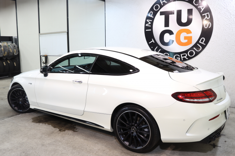 AMG Cクラス C43 4MATIC ｸｰﾍﾟ ﾚｰﾀﾞｰｾｰﾌﾃｨPKG　後期 ｷｰﾚｽｺﾞｰ 黒本革 ﾍｯﾄﾞｱｯﾌﾟD HDDﾅﾋﾞTV ｽﾏﾎ連携 ﾌﾞﾙﾒｽﾀｰ ﾊﾞｯｸｶﾒﾗ PTS LEDﾗｲﾄ 自動ﾄﾗﾝｸ ﾊﾝｽﾞﾌﾘｰA AMG専用装備&ﾁｭｰﾆﾝｸﾞﾀﾞｲﾅﾐｯｸS 9AT　2年保証