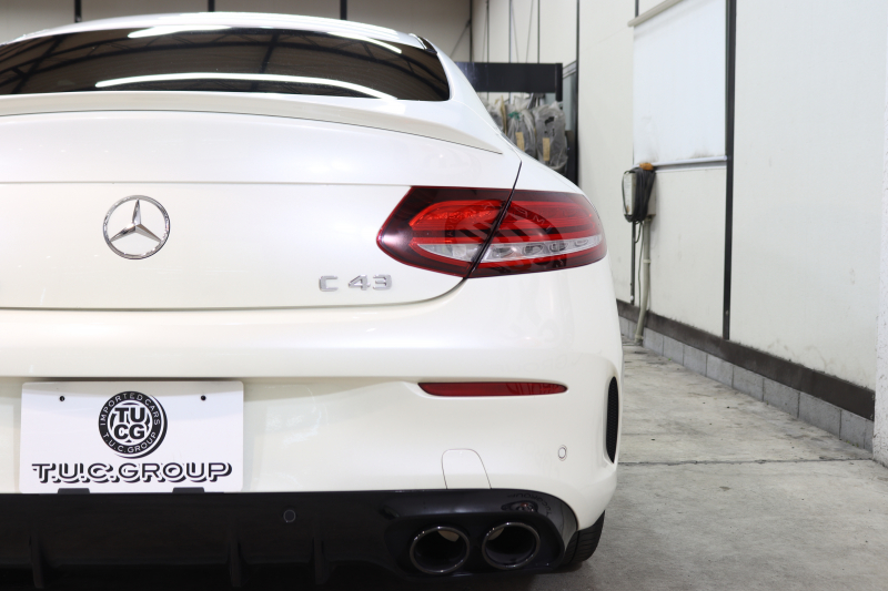 AMG Cクラス C43 4MATIC ｸｰﾍﾟ ﾚｰﾀﾞｰｾｰﾌﾃｨPKG　後期 ｷｰﾚｽｺﾞｰ 黒本革 ﾍｯﾄﾞｱｯﾌﾟD HDDﾅﾋﾞTV ｽﾏﾎ連携 ﾌﾞﾙﾒｽﾀｰ ﾊﾞｯｸｶﾒﾗ PTS LEDﾗｲﾄ 自動ﾄﾗﾝｸ ﾊﾝｽﾞﾌﾘｰA AMG専用装備&ﾁｭｰﾆﾝｸﾞﾀﾞｲﾅﾐｯｸS 9AT　2年保証