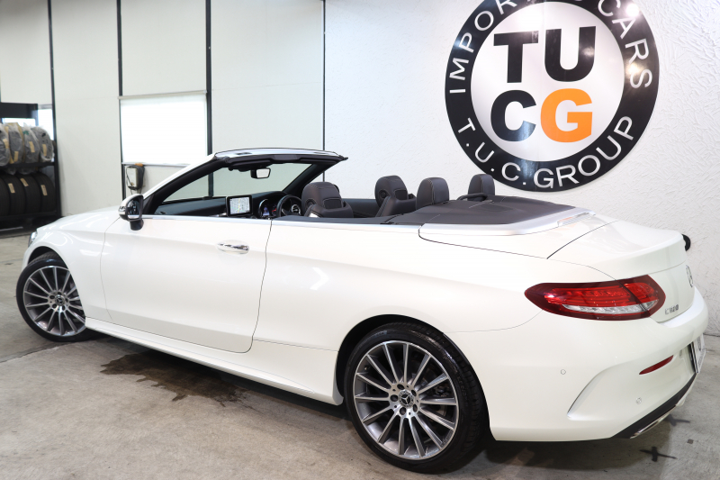 メルセデスベンツ Cクラス C180ｶﾌﾞﾘｵﾚ ｽﾎﾟｰﾂ ﾚｻﾞｰｴｸｽｸﾙｰｼﾌﾞ&ﾚｰﾀﾞｰｾｰﾌﾃｨPKG　ｷｰﾚｽｺﾞｰ 黒本革 ｴｱｽｶｰﾌ ﾍｯﾄﾞｱｯﾌﾟD HDDﾅﾋﾞTV BT音楽 ﾊﾞｯｸｶﾒﾗ PTS LEDﾗｲﾄ AMGｴｱﾛ&19AW ﾀﾞｲﾅﾐｯｸS 黒幌 9AT　2年保証