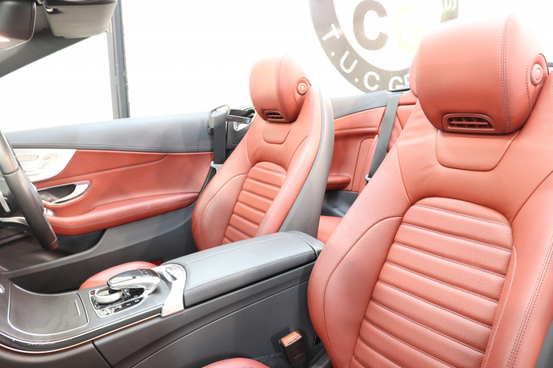 AMG Cクラス C43 4MATIC ｶﾌﾞﾘｵﾚ ﾚｰﾀﾞｰｾｰﾌﾃｨPKG　ｷｰﾚｽｺﾞｰ 赤本革 ｴｱｽｶｰﾌ ﾍｯﾄﾞｱｯﾌﾟD HDDﾅﾋﾞTV BT音楽 ﾌﾞﾙﾒｽﾀｰ ﾊﾞｯｸｶﾒﾗ PTS LEDﾗｲﾄ AMG専用装備&ﾁｭｰﾆﾝｸﾞﾀﾞｲﾅﾐｯｸS 赤幌 9AT　2年保証