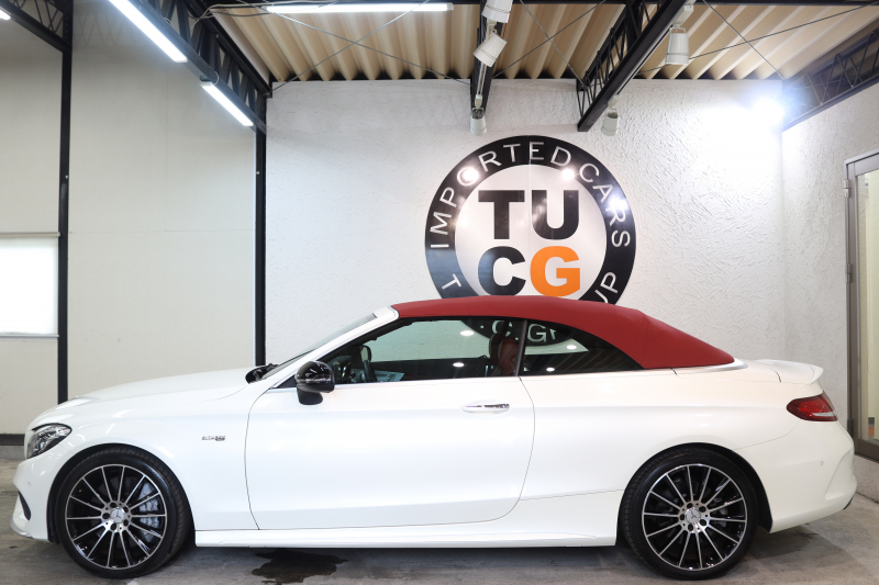 AMG Cクラス C43 4MATIC ｶﾌﾞﾘｵﾚ ﾚｰﾀﾞｰｾｰﾌﾃｨPKG　ｷｰﾚｽｺﾞｰ 赤本革 ｴｱｽｶｰﾌ ﾍｯﾄﾞｱｯﾌﾟD HDDﾅﾋﾞTV BT音楽 ﾌﾞﾙﾒｽﾀｰ ﾊﾞｯｸｶﾒﾗ PTS LEDﾗｲﾄ AMG専用装備&ﾁｭｰﾆﾝｸﾞﾀﾞｲﾅﾐｯｸS 赤幌 9AT　2年保証