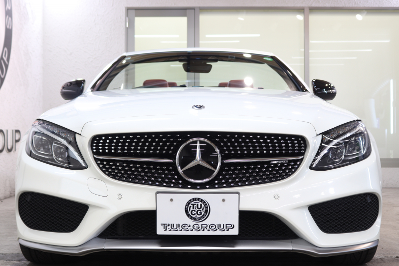 AMG Cクラス C43 4MATIC ｶﾌﾞﾘｵﾚ ﾚｰﾀﾞｰｾｰﾌﾃｨPKG　ｷｰﾚｽｺﾞｰ 赤本革 ｴｱｽｶｰﾌ ﾍｯﾄﾞｱｯﾌﾟD HDDﾅﾋﾞTV BT音楽 ﾌﾞﾙﾒｽﾀｰ ﾊﾞｯｸｶﾒﾗ PTS LEDﾗｲﾄ AMG専用装備&ﾁｭｰﾆﾝｸﾞﾀﾞｲﾅﾐｯｸS 赤幌 9AT　2年保証