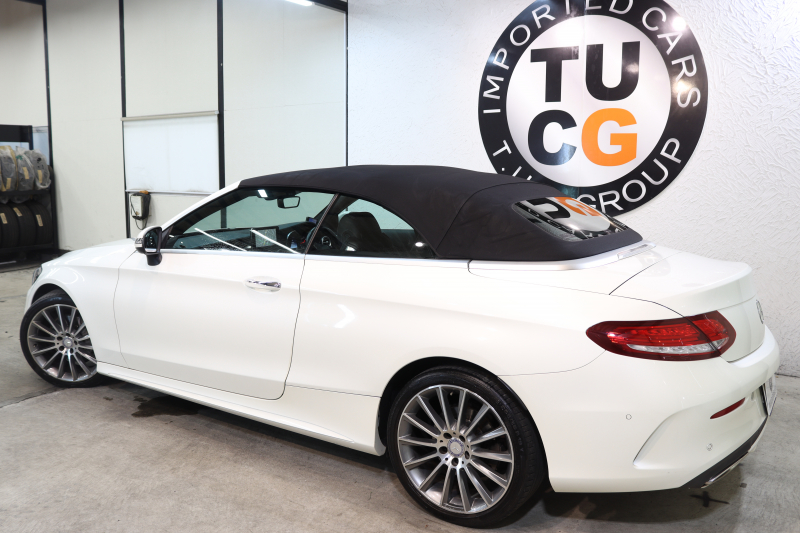 メルセデスベンツ Cクラス C180ｶﾌﾞﾘｵﾚ ｽﾎﾟｰﾂ ﾚｻﾞｰｴｸｽｸﾙｰｼﾌﾞ&ﾚｰﾀﾞｰｾｰﾌﾃｨPKG　ｷｰﾚｽｺﾞｰ 黒本革 ｴｱｽｶｰﾌ HDDﾅﾋﾞTV&ｷｬﾝｾﾗｰ BT音楽 ﾊﾞｯｸｶﾒﾗ PTS LEDﾗｲﾄ AMGｴｱﾛ&19AW 黒幌 9AT　2年保証