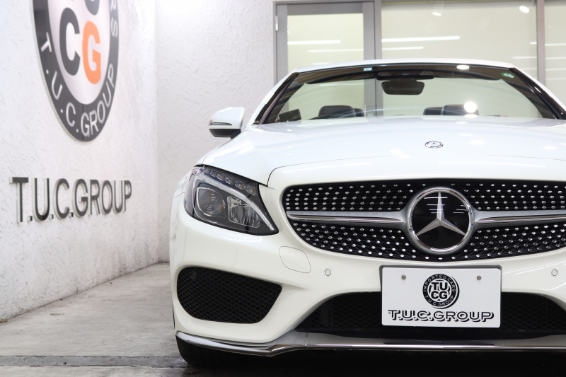 メルセデスベンツ Cクラス C180ｶﾌﾞﾘｵﾚ ｽﾎﾟｰﾂ ﾚｻﾞｰｴｸｽｸﾙｰｼﾌﾞ&ﾚｰﾀﾞｰｾｰﾌﾃｨPKG　ｷｰﾚｽｺﾞｰ 黒本革 ｴｱｽｶｰﾌ HDDﾅﾋﾞTV&ｷｬﾝｾﾗｰ BT音楽 ﾊﾞｯｸｶﾒﾗ PTS LEDﾗｲﾄ AMGｴｱﾛ&19AW 黒幌 9AT　2年保証