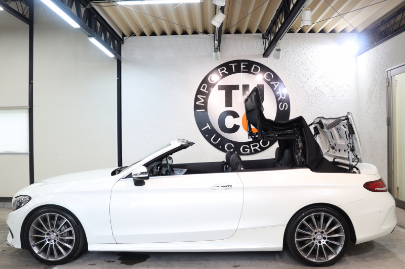 メルセデスベンツ Cクラス C180ｶﾌﾞﾘｵﾚ ｽﾎﾟｰﾂ ﾚｻﾞｰｴｸｽｸﾙｰｼﾌﾞ&ﾚｰﾀﾞｰｾｰﾌﾃｨPKG　ｷｰﾚｽｺﾞｰ 黒本革 ｴｱｽｶｰﾌ HDDﾅﾋﾞTV&ｷｬﾝｾﾗｰ BT音楽 ﾊﾞｯｸｶﾒﾗ PTS LEDﾗｲﾄ AMGｴｱﾛ&19AW 黒幌 9AT　2年保証