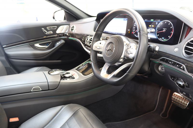 メルセデスベンツ Sクラス S450ｴｸｽｸﾙｰｼﾌﾞ ｽﾎﾟｰﾂﾘﾐﾃｯﾄﾞ AMGﾗｲﾝﾌﾟﾗｽ&ﾚｰﾀﾞｰｾｰﾌﾃｨPKG　ISG搭載 後期 特別仕様車 ｷｰﾚｽｺﾞｰ 黒本革 ﾍﾞﾝﾁﾚｰﾀｰ ﾊﾟﾉﾗﾏSR ﾍｯﾄﾞｱｯﾌﾟD HDDﾅﾋﾞTV ｽﾏﾎ連携 ﾌﾞﾙﾒｽﾀｰ 360ｶﾒﾗ PTS LEDﾗｲﾄ ﾊﾝｽﾞﾌﾘｰA ｸﾛｰｼﾞﾝｸﾞS ｴｱｻｽ 9AT　2年保証