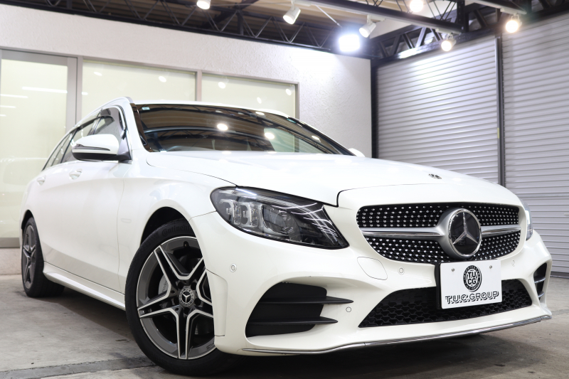 メルセデスベンツ Cクラス C200ｽﾃｰｼｮﾝﾜｺﾞﾝ AVG AMGﾗｲﾝ ﾚｰﾀﾞｰｾｰﾌﾃｨPKG　BSG搭載 後期 ｷｰﾚｽｺﾞｰ 黒革 HDDﾅﾋﾞTV ｽﾏﾎ連携 ﾊﾞｯｸｶﾒﾗ PTS LEDﾗｲﾄ 自動Rｹﾞｰﾄ AMGｴｱﾛ&18AW ｴｱｻｽ ﾀﾞｲﾅﾐｯｸS 9AT　2年保証