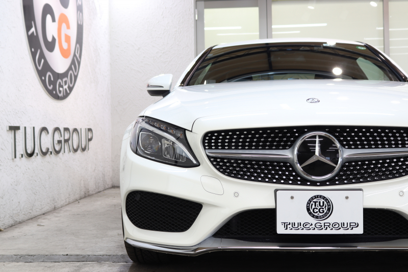 メルセデスベンツ Cクラス C180ｸｰﾍﾟ ｽﾎﾟｰﾂ ﾚｰﾀﾞｰｾｰﾌﾃｨPKG　ｷｰﾚｽｺﾞｰ 黒革 HDDﾅﾋﾞTV BT音楽 ﾊﾞｯｸｶﾒﾗ PTS LEDﾗｲﾄ AMGｴｱﾛ&18AW ﾀﾞｲﾅﾐｯｸS 9AT　2年保証