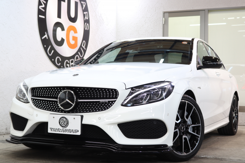 AMG Cクラス C43 4MATIC ｴｸｽｸﾙｰｼﾌﾞ&ﾚｰﾀﾞｰｾｰﾌﾃｨPKG　ｷｰﾚｽｺﾞｰ 黒本革 ﾍｯﾄﾞｱｯﾌﾟD HDDﾅﾋﾞTV BT音楽 ﾌﾞﾙﾒｽﾀｰ ﾊﾞｯｸｶﾒﾗ PTS LEDﾗｲﾄ 自動ﾄﾗﾝｸ ﾊﾝｽﾞﾌﾘｰA AMG専用装備&ﾁｭｰﾆﾝｸﾞﾀﾞｲﾅﾐｯｸS 9AT　2年保証