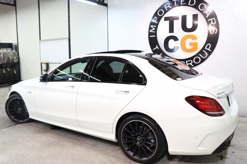 AMG Cクラス C43 4MATIC ﾚｰﾀﾞｰｾｰﾌﾃｨPKG　後期 1ｵｰﾅｰ ｷｰﾚｽｺﾞｰ 黒本革 ﾊﾟﾉﾗﾏSR ﾍｯﾄﾞｱｯﾌﾟD HDDﾅﾋﾞTV ｽﾏﾎ連携 ﾌﾞﾙﾒｽﾀｰ ﾊﾞｯｸｶﾒﾗ PTS LEDﾗｲﾄ 自動ﾄﾗﾝｸ ﾊﾝｽﾞﾌﾘｰA AMG専用装備&ﾁｭｰﾆﾝｸﾞﾀﾞｲﾅﾐｯｸS 9AT　2年保証