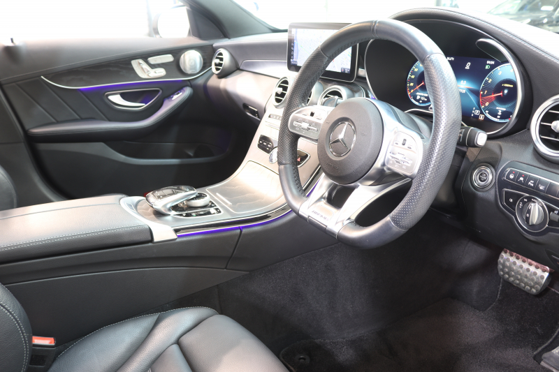 AMG Cクラス C43 4MATIC ﾚｰﾀﾞｰｾｰﾌﾃｨPKG　後期 1ｵｰﾅｰ ｷｰﾚｽｺﾞｰ 黒本革 ﾊﾟﾉﾗﾏSR ﾍｯﾄﾞｱｯﾌﾟD HDDﾅﾋﾞTV ｽﾏﾎ連携 ﾌﾞﾙﾒｽﾀｰ ﾊﾞｯｸｶﾒﾗ PTS LEDﾗｲﾄ 自動ﾄﾗﾝｸ ﾊﾝｽﾞﾌﾘｰA AMG専用装備&ﾁｭｰﾆﾝｸﾞﾀﾞｲﾅﾐｯｸS 9AT　2年保証