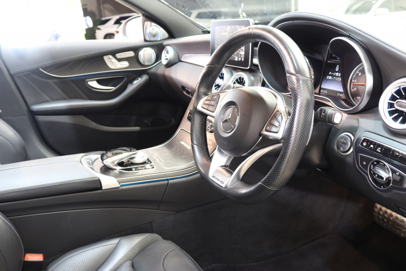 AMG Cクラス C63ｽﾃｰｼｮﾝﾜｺﾞﾝ ﾚｰﾀﾞｰｾｰﾌﾃｨPKG　ｷｰﾚｽｺﾞｰ 黒本革 ﾊﾟﾉﾗﾏSR HDDﾅﾋﾞTV BT音楽 ﾊﾞｯｸｶﾒﾗ PTS LEDﾗｲﾄ 自動Rｹﾞｰﾄ ﾊﾝｽﾞﾌﾘｰA AMG専用装備&ﾁｭｰﾆﾝｸﾞﾀﾞｲﾅﾐｯｸS H&Rﾀﾞｳﾝﾀﾞｽ 7AT　2年保証