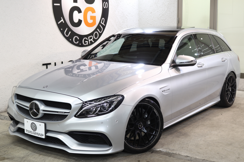 AMG Cクラス C63ｽﾃｰｼｮﾝﾜｺﾞﾝ ﾚｰﾀﾞｰｾｰﾌﾃｨPKG　ｷｰﾚｽｺﾞｰ 黒本革 ﾊﾟﾉﾗﾏSR HDDﾅﾋﾞTV BT音楽 ﾊﾞｯｸｶﾒﾗ PTS LEDﾗｲﾄ 自動Rｹﾞｰﾄ ﾊﾝｽﾞﾌﾘｰA AMG専用装備&ﾁｭｰﾆﾝｸﾞﾀﾞｲﾅﾐｯｸS H&Rﾀﾞｳﾝﾀﾞｽ 7AT　2年保証