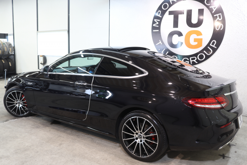 メルセデスベンツ Cクラス C180ｸｰﾍﾟ ｽﾎﾟｰﾂ ﾚｻﾞｰｴｸｽｸﾙｰｼﾌﾞ&ﾚｰﾀﾞｰｾｰﾌﾃｨPKG　後期 MEｺﾈｸﾄ ｷｰﾚｽｺﾞｰ 黒本革 ﾊﾟﾉﾗﾏSR ﾍｯﾄﾞｱｯﾌﾟD HDDﾅﾋﾞTV ｽﾏﾎ連携 ﾊﾞｯｸｶﾒﾗ PTS LEDﾗｲﾄ AMGｴｱﾛ&19AW ｴｱｻｽ ﾀﾞｲﾅﾐｯｸS 9AT　2年保証