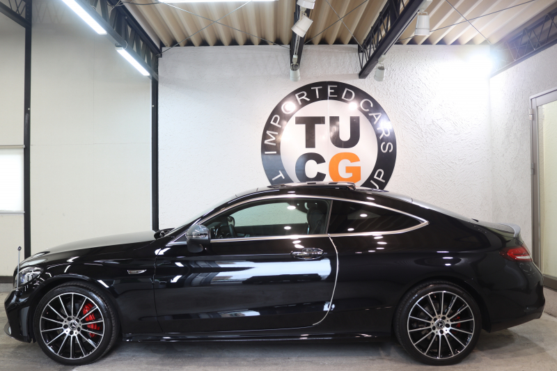 メルセデスベンツ Cクラス C180ｸｰﾍﾟ ｽﾎﾟｰﾂ ﾚｻﾞｰｴｸｽｸﾙｰｼﾌﾞ&ﾚｰﾀﾞｰｾｰﾌﾃｨPKG　後期 MEｺﾈｸﾄ ｷｰﾚｽｺﾞｰ 黒本革 ﾊﾟﾉﾗﾏSR ﾍｯﾄﾞｱｯﾌﾟD HDDﾅﾋﾞTV ｽﾏﾎ連携 ﾊﾞｯｸｶﾒﾗ PTS LEDﾗｲﾄ AMGｴｱﾛ&19AW ｴｱｻｽ ﾀﾞｲﾅﾐｯｸS 9AT　2年保証