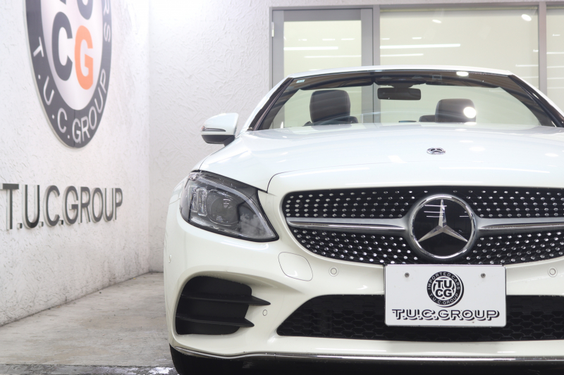 メルセデスベンツ Cクラス C180ｶﾌﾞﾘｵﾚ ｽﾎﾟｰﾂ ﾚｻﾞｰｴｸｽｸﾙｰｼﾌﾞ&ﾚｰﾀﾞｰｾｰﾌﾃｨPKG　後期 MEｺﾈｸﾄ ｷｰﾚｽｺﾞｰ 黒本革 ｴｱｽｶｰﾌ ﾍｯﾄﾞｱｯﾌﾟD HDDﾅﾋﾞTV&ｷｬﾝｾﾗｰ ｽﾏﾎ連携 ﾊﾞｯｸｶﾒﾗ PTS LEDﾗｲﾄ AMGｴｱﾛ&19AW ｴｱｻｽ ﾀﾞｲﾅﾐｯｸS 9AT　2年保証