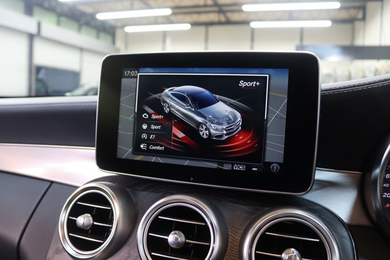 メルセデスベンツ Cクラス C180ｸｰﾍﾟ ｽﾎﾟｰﾂ ﾚｰﾀﾞｰｾｰﾌﾃｨPKG　1ｵｰﾅｰ ｷｰﾚｽｺﾞｰ 黒革 HDDﾅﾋﾞTV BT音楽 ﾊﾞｯｸｶﾒﾗ PTS LEDﾗｲﾄ AMGｴｱﾛ&18AW ﾀﾞｲﾅﾐｯｸS 9AT　2年保証