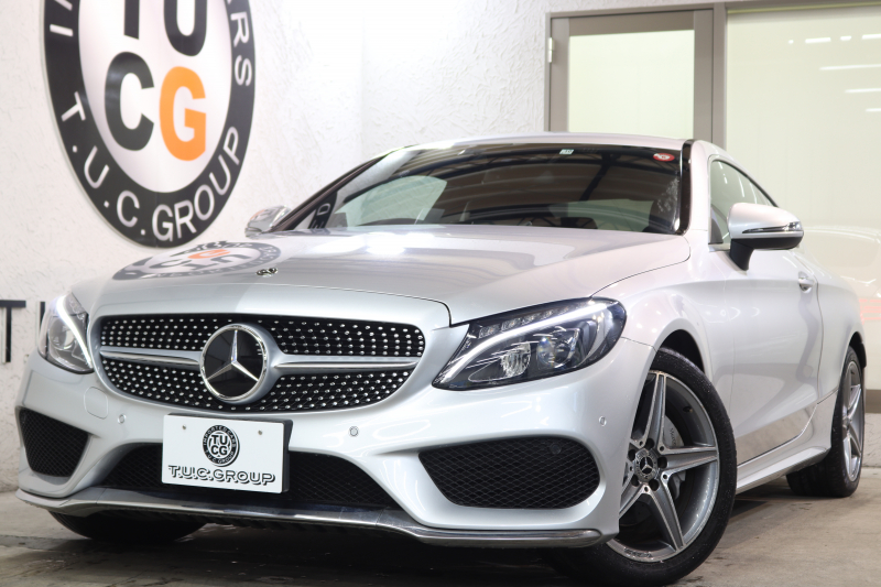 メルセデスベンツ Cクラス C180ｸｰﾍﾟ ｽﾎﾟｰﾂ ﾚｰﾀﾞｰｾｰﾌﾃｨPKG　1ｵｰﾅｰ ｷｰﾚｽｺﾞｰ 黒革 HDDﾅﾋﾞTV BT音楽 ﾊﾞｯｸｶﾒﾗ PTS LEDﾗｲﾄ AMGｴｱﾛ&18AW ﾀﾞｲﾅﾐｯｸS 9AT　2年保証