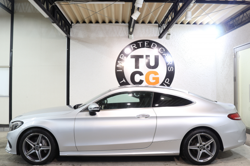 メルセデスベンツ Cクラス C180ｸｰﾍﾟ ｽﾎﾟｰﾂ ﾚｰﾀﾞｰｾｰﾌﾃｨPKG　1ｵｰﾅｰ ｷｰﾚｽｺﾞｰ 黒革 HDDﾅﾋﾞTV BT音楽 ﾊﾞｯｸｶﾒﾗ PTS LEDﾗｲﾄ AMGｴｱﾛ&18AW ﾀﾞｲﾅﾐｯｸS 9AT　2年保証