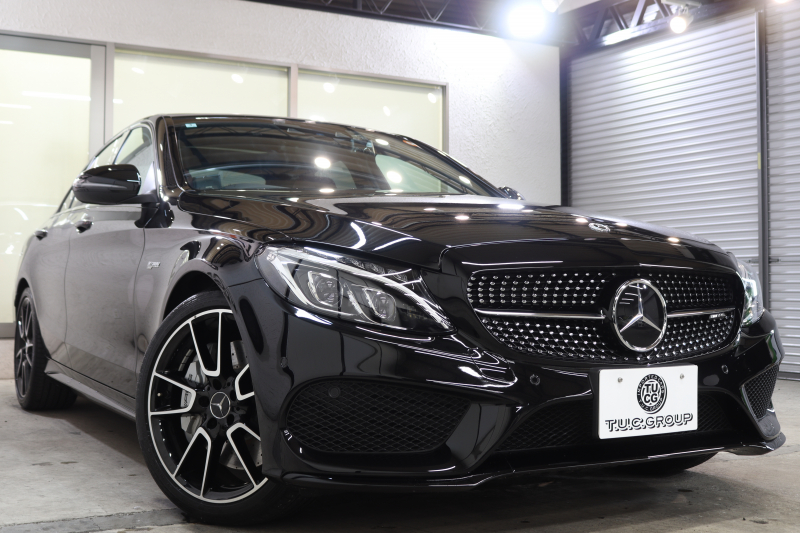 AMG Cクラス C43 4MATIC ｴｸｽｸﾙｰｼﾌﾞ&ﾚｰﾀﾞｰｾｰﾌﾃｨPKG　中期 1ｵｰﾅｰ ｷｰﾚｽｺﾞｰ 赤本革 ﾊﾟﾉﾗﾏSR ﾍｯﾄﾞｱｯﾌﾟD HDDﾅﾋﾞTV BT音楽 ﾊﾞｯｸｶﾒﾗ PTS LEDﾗｲﾄ 自動ﾄﾗﾝｸ ﾊﾝｽﾞﾌﾘｰA AMG専用装備&ﾁｭｰﾆﾝｸﾞﾀﾞｲﾅﾐｯｸS 9AT　2年保証