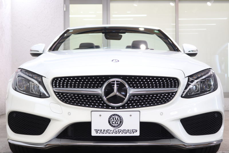 メルセデスベンツ Cクラス C180ｶﾌﾞﾘｵﾚ ｽﾎﾟｰﾂ ﾚｻﾞｰｴｸｽｸﾙｰｼﾌﾞ&ﾚｰﾀﾞｰｾｰﾌﾃｨPKG　ｷｰﾚｽｺﾞｰ 黒本革 ｴｱｽｶｰﾌ HDDﾅﾋﾞTV BT音楽 ﾊﾞｯｸｶﾒﾗ PTS LEDﾗｲﾄ AMGｴｱﾛ&19AW ﾀﾞｲﾅﾐｯｸS 黒幌 9AT　2年保証