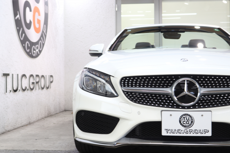 メルセデスベンツ Cクラス C180ｶﾌﾞﾘｵﾚ ｽﾎﾟｰﾂ ﾚｻﾞｰｴｸｽｸﾙｰｼﾌﾞ&ﾚｰﾀﾞｰｾｰﾌﾃｨPKG　ｷｰﾚｽｺﾞｰ 黒本革 ｴｱｽｶｰﾌ HDDﾅﾋﾞTV BT音楽 ﾊﾞｯｸｶﾒﾗ PTS LEDﾗｲﾄ AMGｴｱﾛ&19AW ﾀﾞｲﾅﾐｯｸS 黒幌 9AT　2年保証