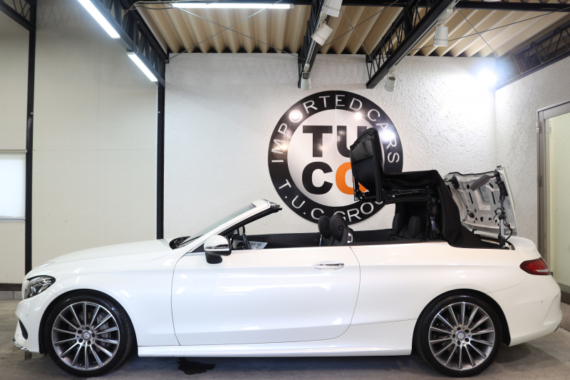 メルセデスベンツ Cクラス C180ｶﾌﾞﾘｵﾚ ｽﾎﾟｰﾂ ﾚｻﾞｰｴｸｽｸﾙｰｼﾌﾞ&ﾚｰﾀﾞｰｾｰﾌﾃｨPKG　ｷｰﾚｽｺﾞｰ 黒本革 ｴｱｽｶｰﾌ HDDﾅﾋﾞTV BT音楽 ﾊﾞｯｸｶﾒﾗ PTS LEDﾗｲﾄ AMGｴｱﾛ&19AW ﾀﾞｲﾅﾐｯｸS 黒幌 9AT　2年保証